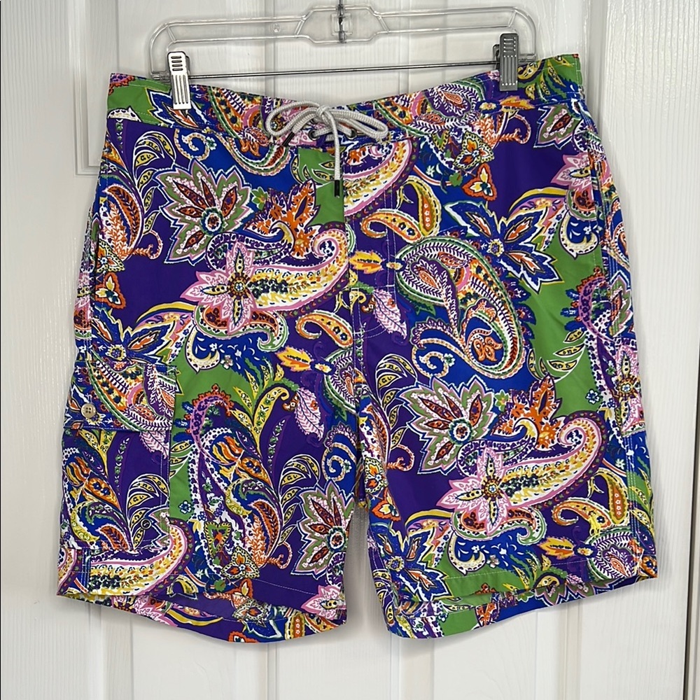 Polo Ralph Lauren paisley print swim trunks size medium men’s